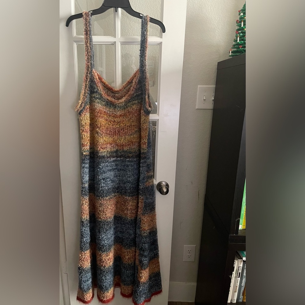 Cider Multicolor Striped Knit Dress